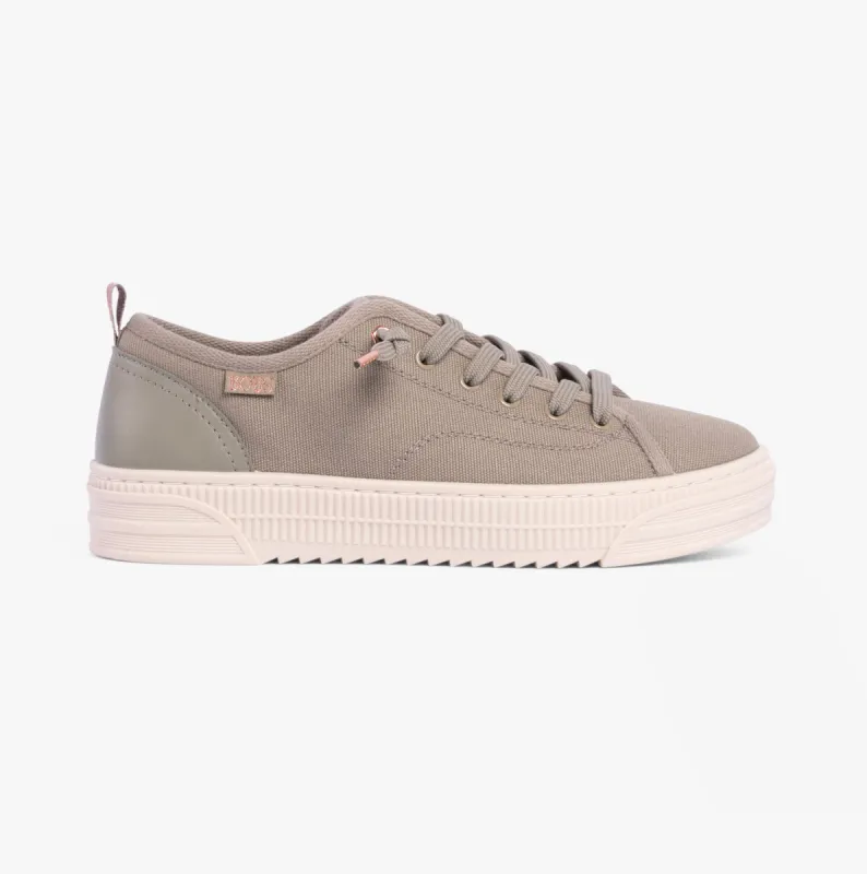 Skechers 114640/OLV BOBS COPA Womens Canvas Trainers Olive sold by Shuperb