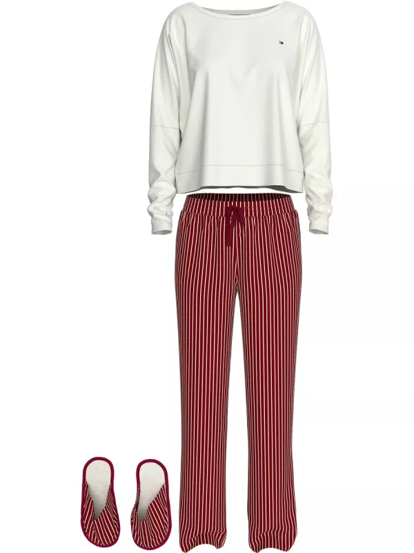 Tommy Hilfiger ORIGINAL Womens Flannel Pan Ivory/Pinstripe Rouge sold by Shuperb