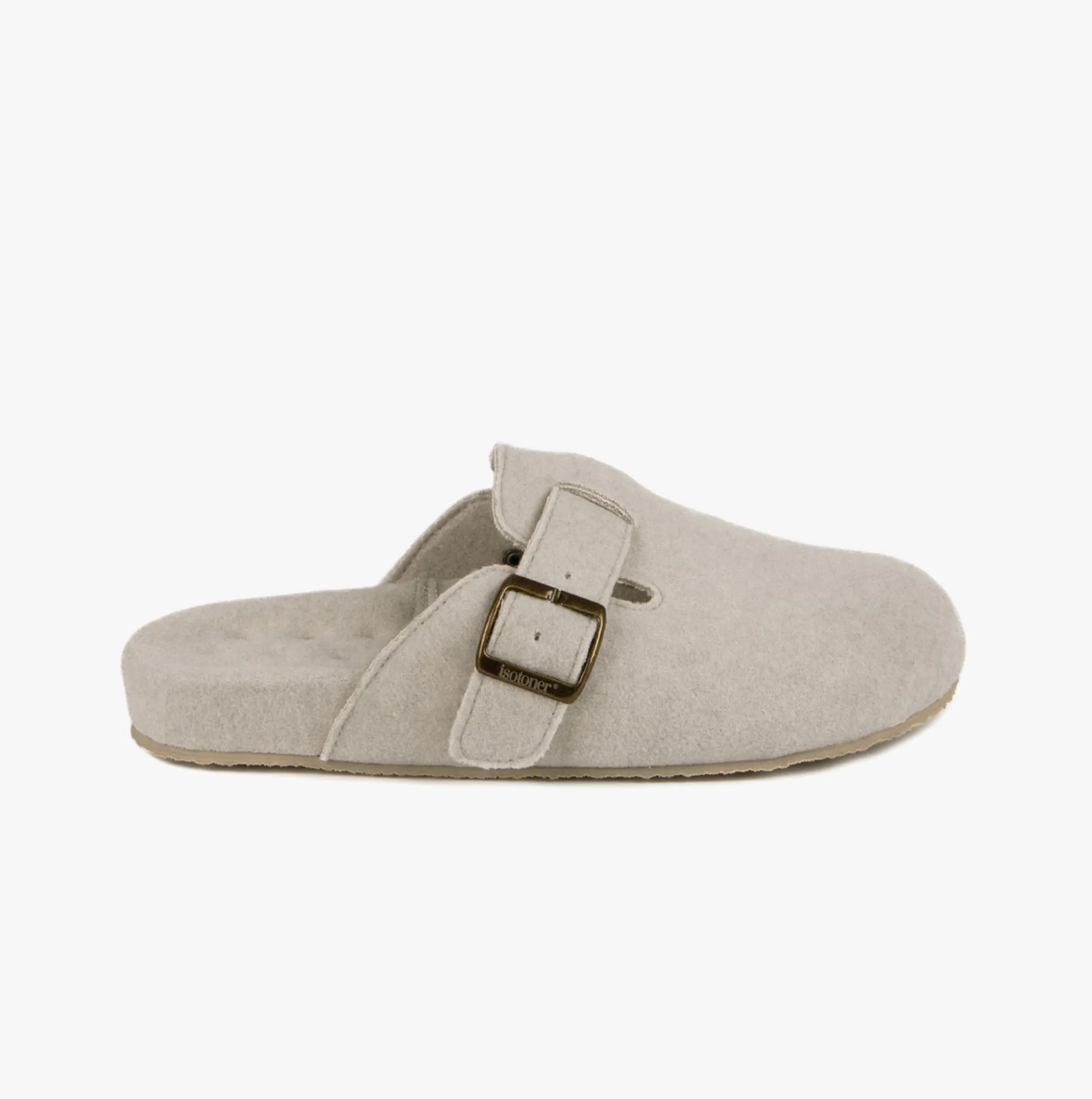 Totes Isotoner FELT CLOG Womens Clog Mule Slippers Oatmeal sold by Shuperb product image thumbnail 4