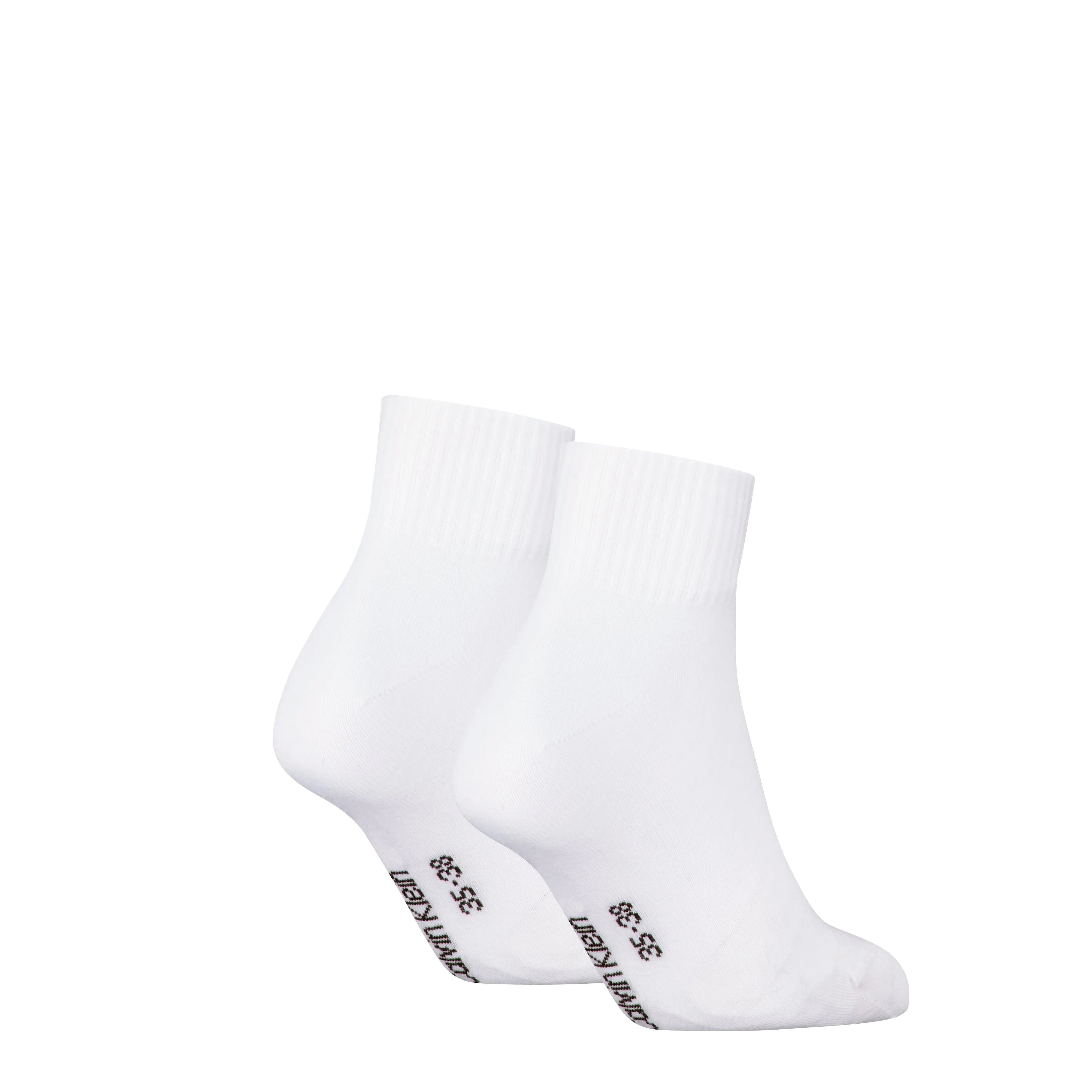 Calvin Klein 2 Pack Logo Trainer Womens Ankle Socks White sold by Shuperb product image thumbnail 2