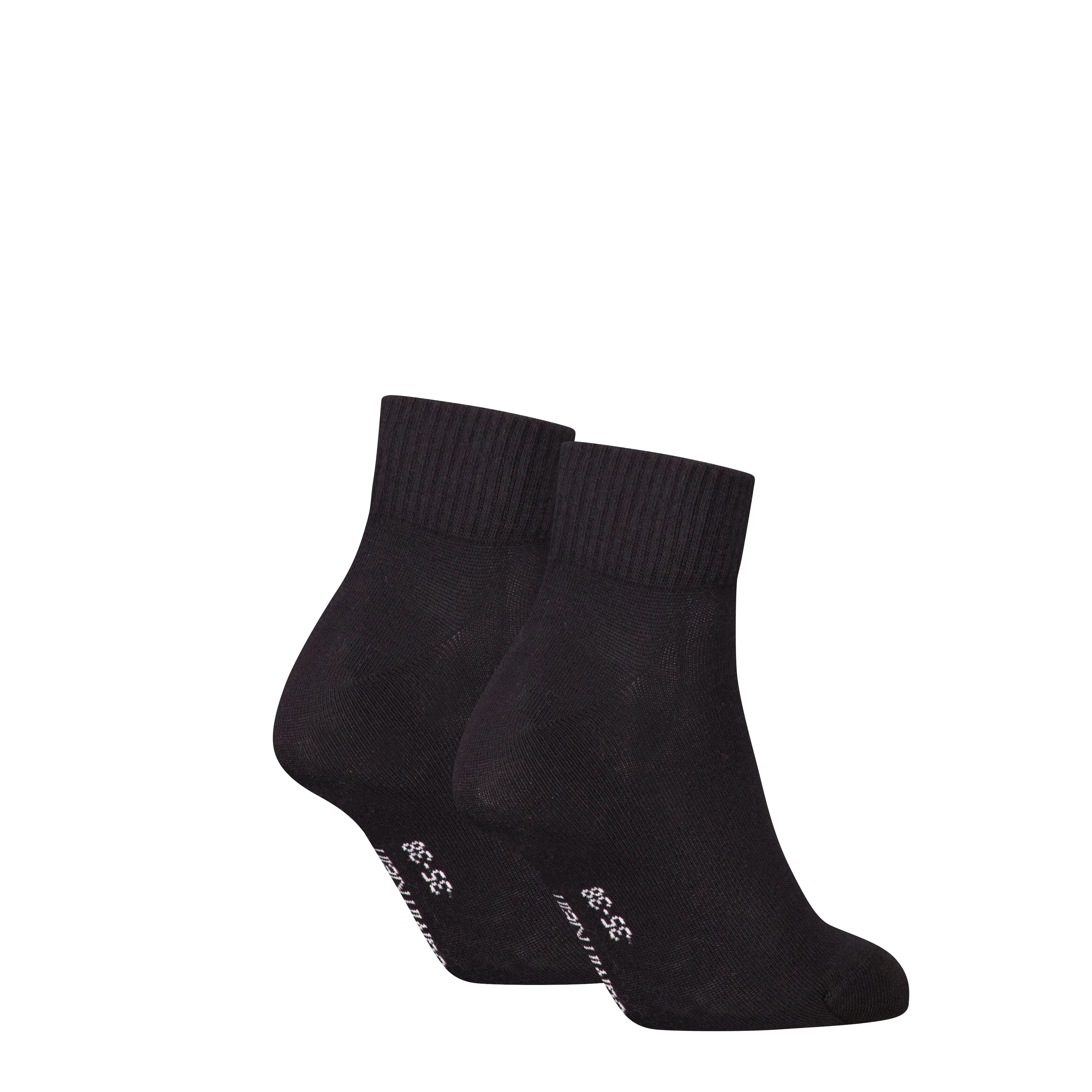 Calvin Klein 2 Pack Logo Trainer Womens Ankle Socks Black sold by Shuperb product image thumbnail 2