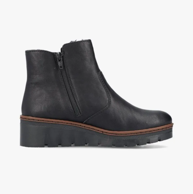 Rieker X9165-00 Womens Ankle Boots Black sold by Shuperb