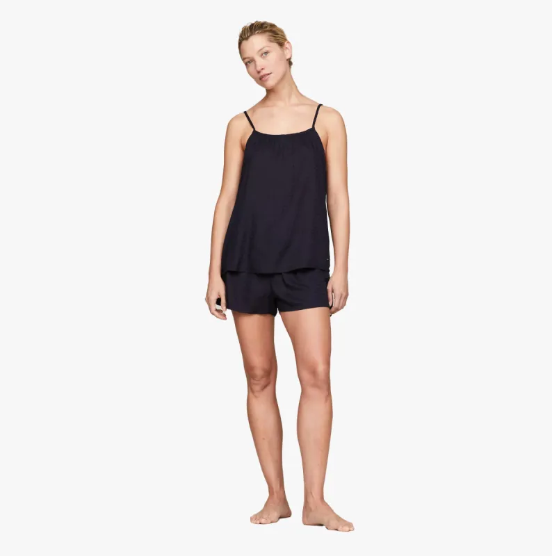 Tommy Hilfiger CAMI & SHORT PJ SET Womens Desert Sky sold by Shuperb
