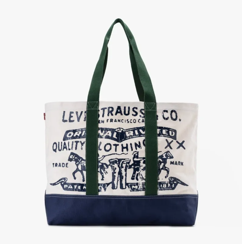 Levi's TWO HORSE TOTE-ALL Womens Tote Bag Ecru made by Levi's