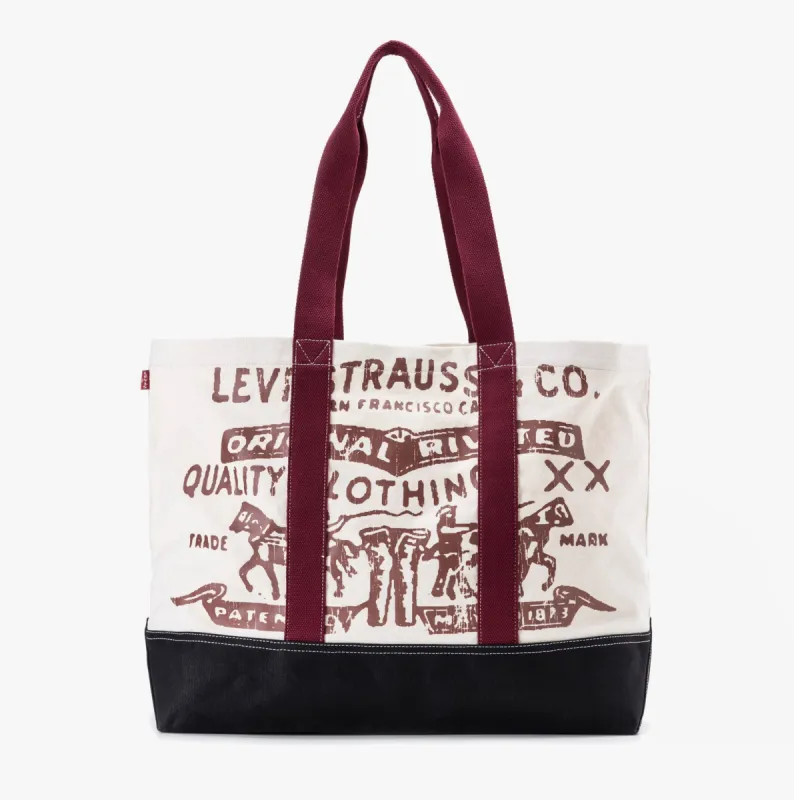 Levi's TWO HORSE TOTE-ALL Womens Tote Bag Brilliant Red made by Levi's