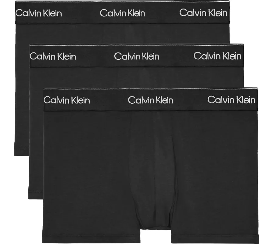 Calvin Klein MODERN COTTON STRETCH Mens 3 Pack Trunks Black sold by Shuperb