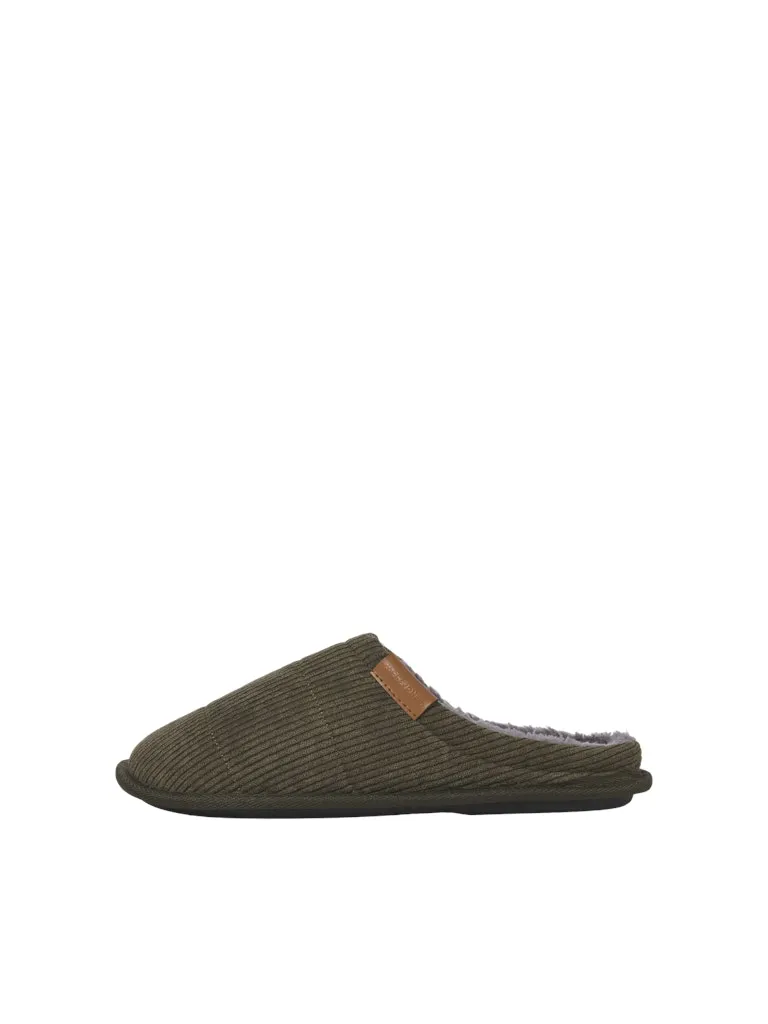 Jack & Jones CORDIE Mens Mule Slippers Anthracite sold by Shuperb
