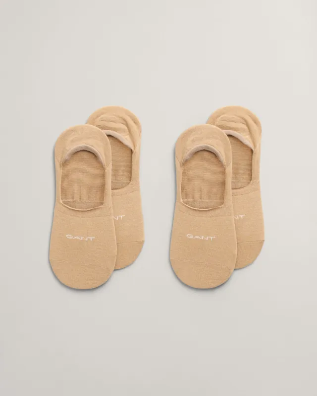 GANT 9960257 Mens 2-Pack Invisible Socks Dark Khaki made by Gant