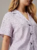 Calvin Klein WOVEN VISCOSE Pyjama Set Womens Scatter Logo Print/Lavender Blue sold by Shuperb