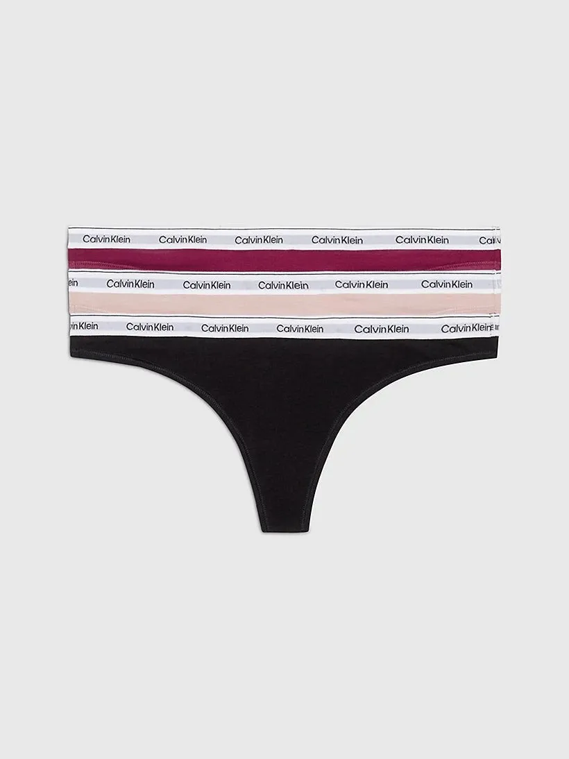 ICON LOGO 3 Pack Thong Womens Purple Potion/Subdued/Black sold by Shuperb product image thumbnail 3