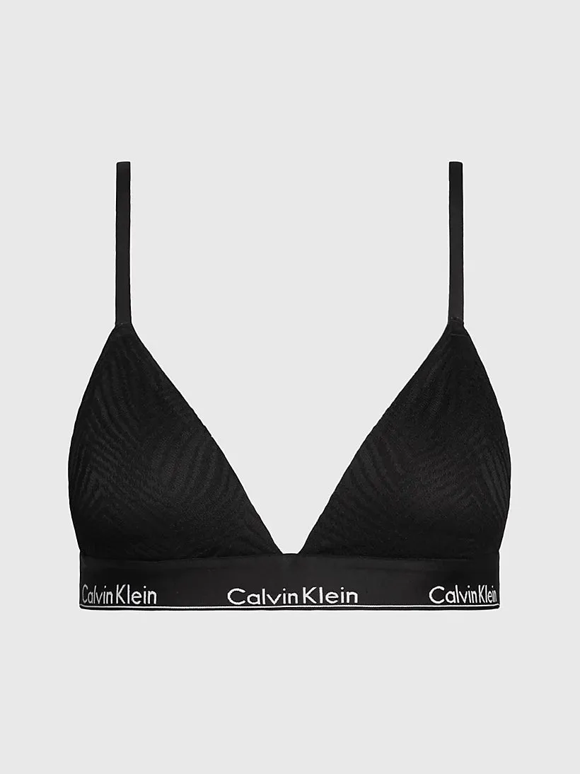 Calvin Klein MODERN LACE Lightly Lined Triangle Bra Womens Black sold by Shuperb product image thumbnail 2
