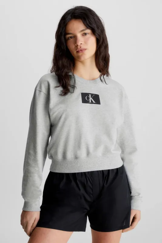 Calvin Klein 1996 LOUNGE Sweatshirt Womens Grey Heather sold by Shuperb