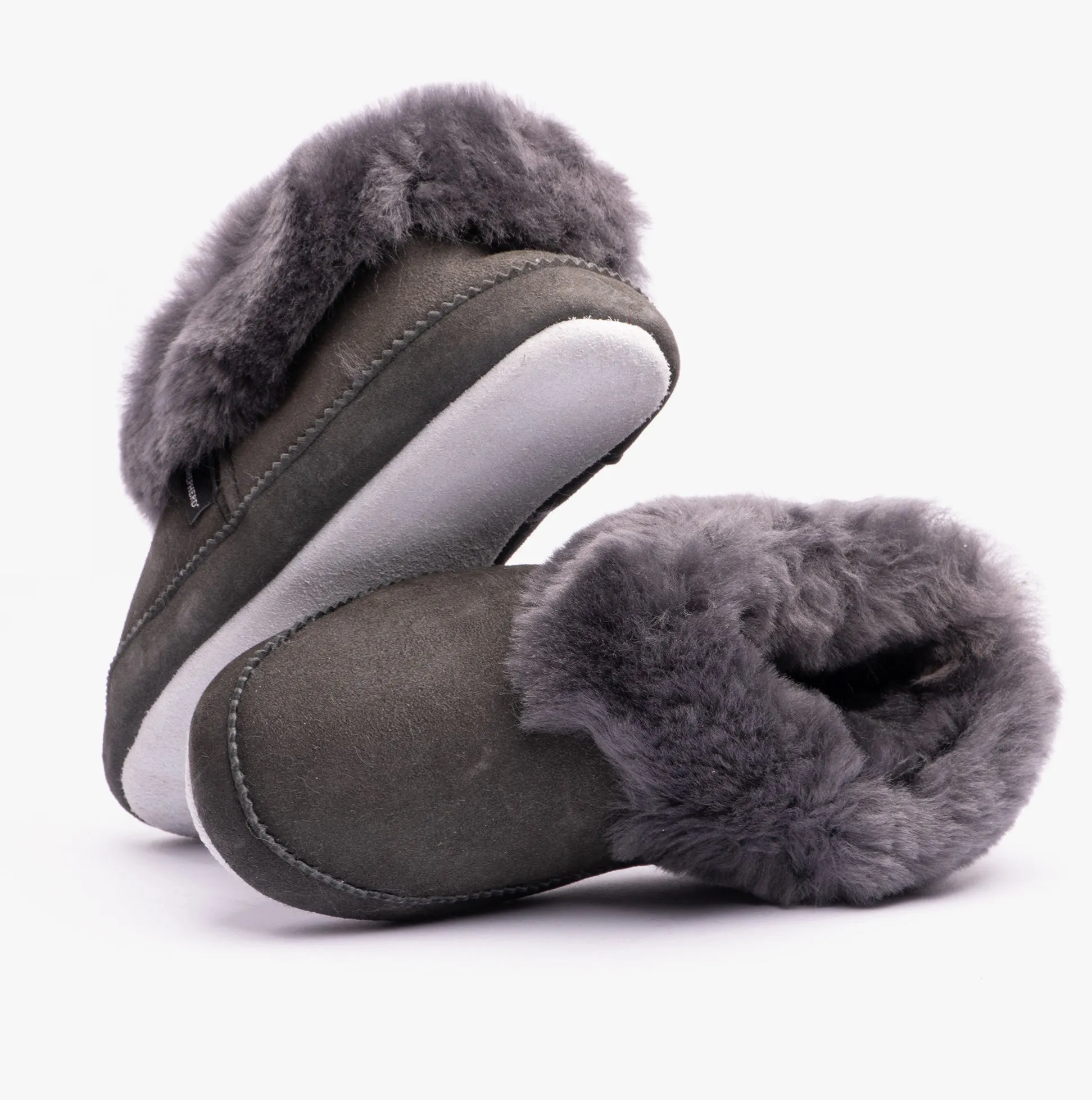 EMMY Ladies Sheepskin Full Slippers Asphalt sold by Shuperb product image thumbnail 3