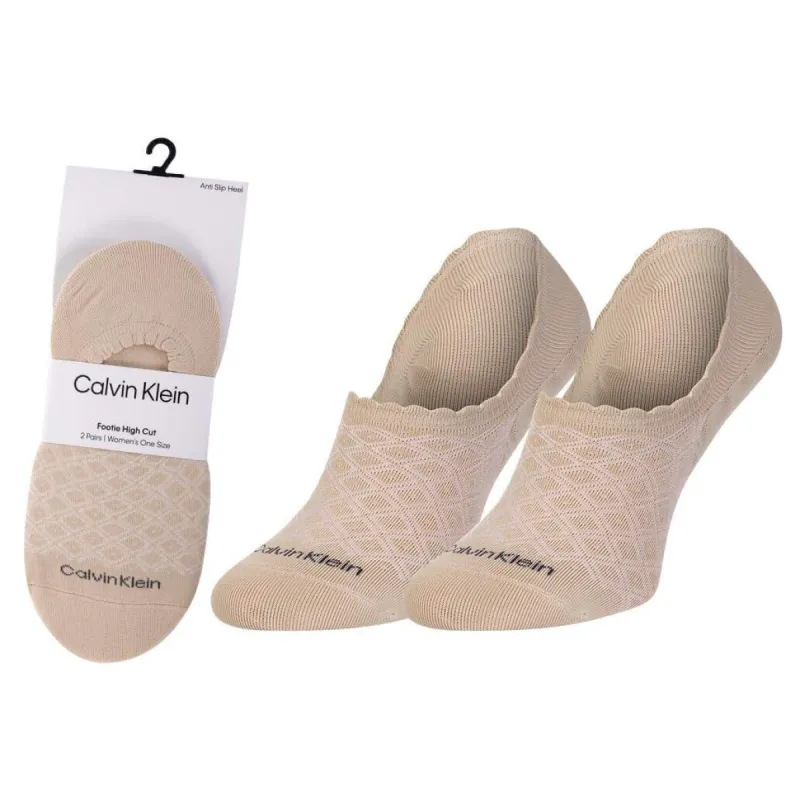 Calvin Klein 2 Pack Womens Invisible Socks Nude sold by Shuperb