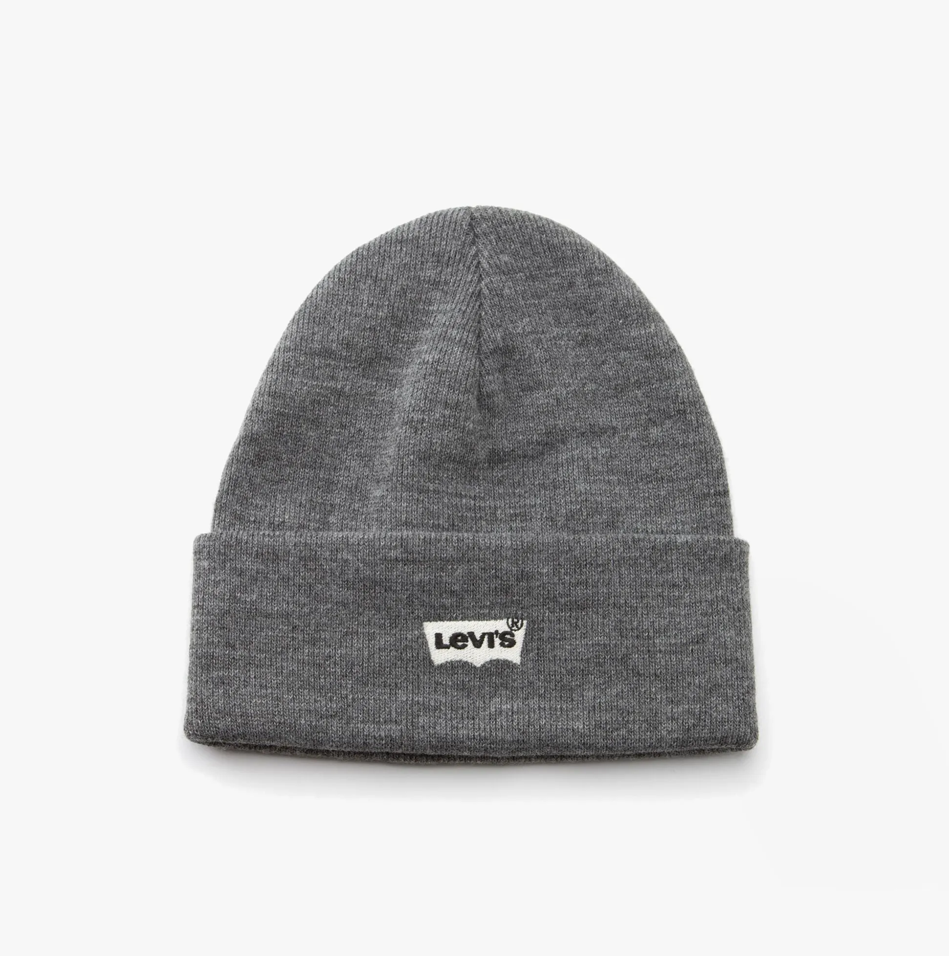 Levi's BATWING EMBROIDERED SLOUCHY BEANIE Mens Regular Grey sold by Shuperb