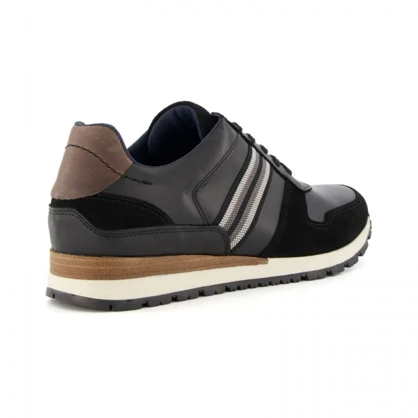 TRURO Mens Leather Trainers Black sold by Shuperb product image thumbnail 3