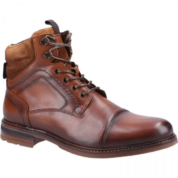 CANDOR Mens Leather Worker Boots Tan Leather sold by Shuperb product image thumbnail 2