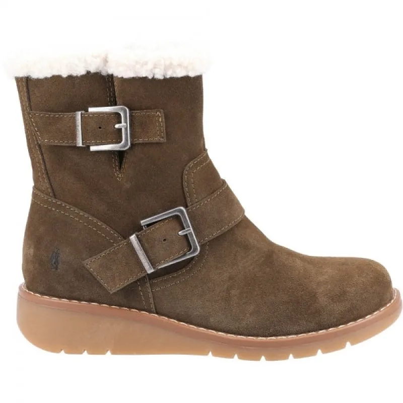 Hush Puppies LEXIE Womens Suede Boots Olive sold by Shuperb