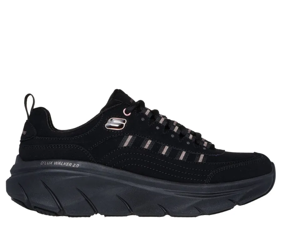 Skechers 150106/BKRG D'LUX WALKER 2.0-GOLDEN STEP Womens Trainers Black/Rosegold sold by Shuperb