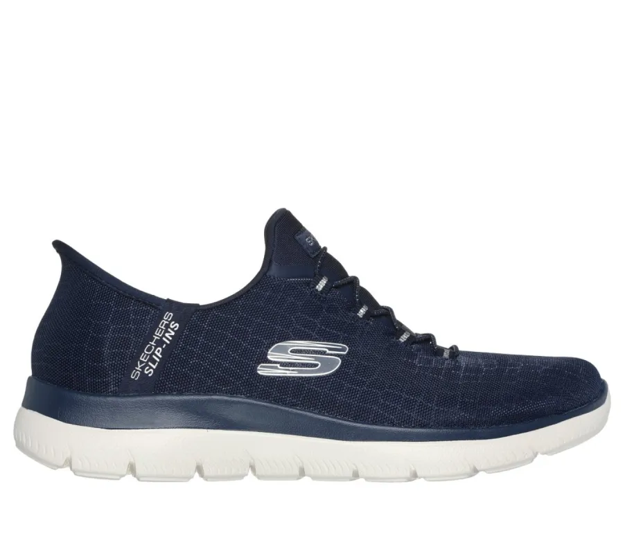 Skechers 150128/NVSL SUMMITS-CLASSY NIGHT Womens Trainers Navy/Silver sold by Shuperb
