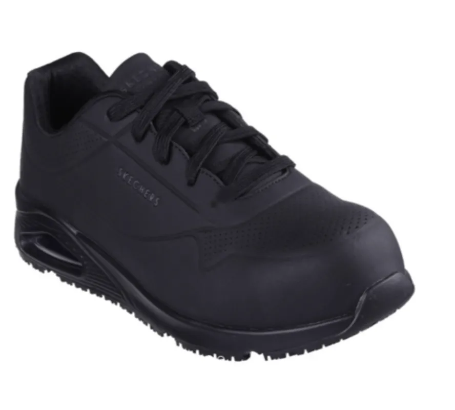 Skechers Work 200177EC UNO SR - DOLTIN Mens Safety Trainers Black made by Shuperb