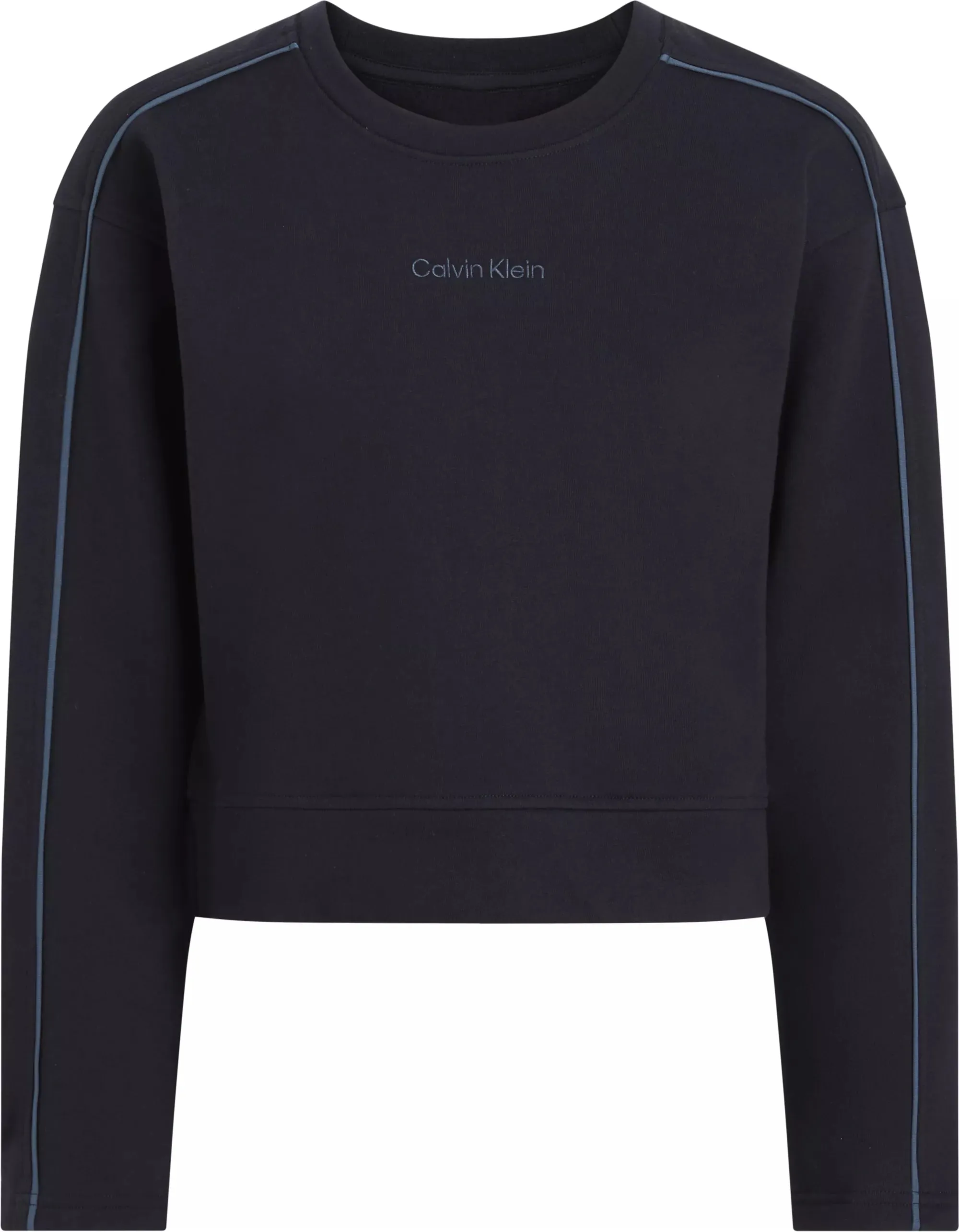 Calvin Klein COTTON FLEECE Womens Crew Pullover Black sold by Shuperb