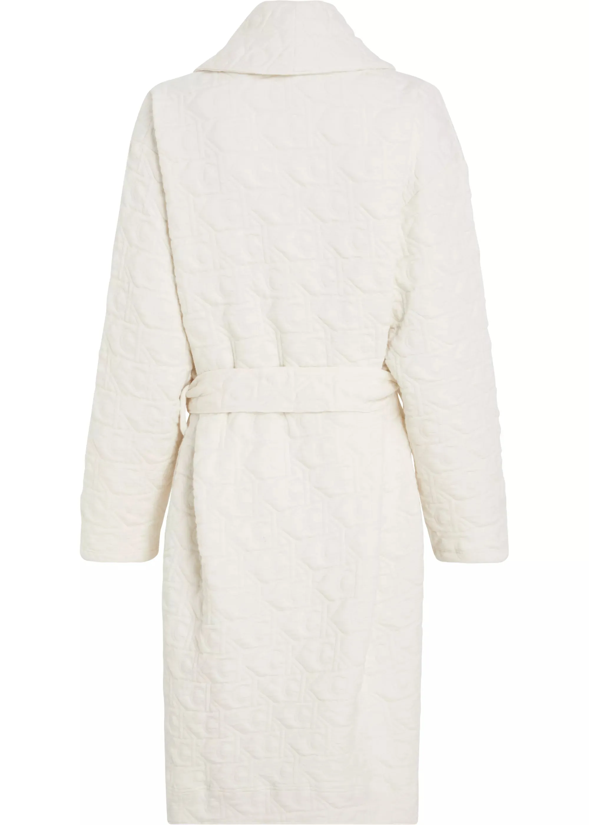 Calvin Klein MODERN TERRY QUILTED Womens Bathrobe Ivory sold by Shuperb product image thumbnail 2
