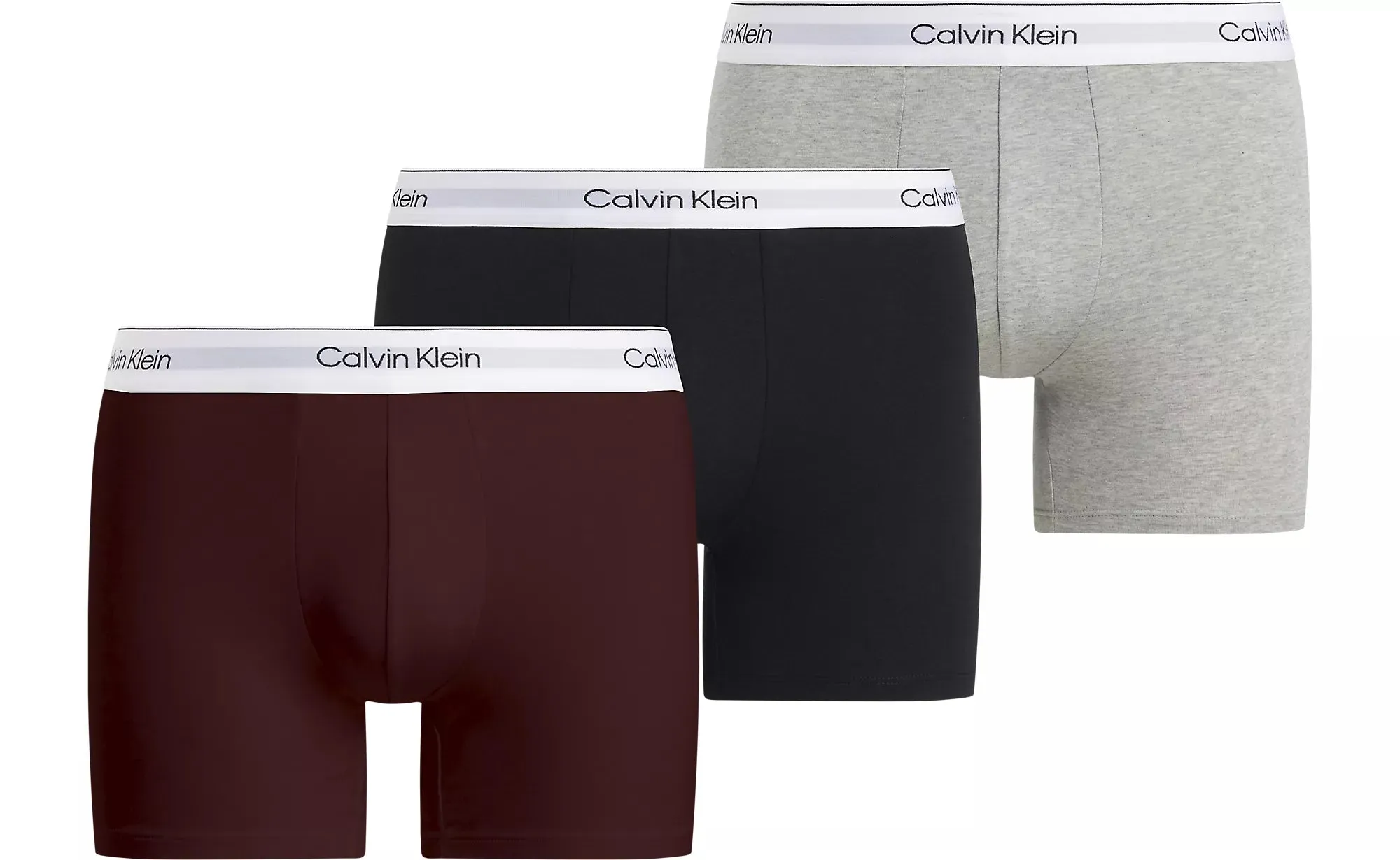 Calvin Klein MODERN COTTON STRETCH Mens 3 Pack Boxer Briefs Multicoloured sold by Shuperb