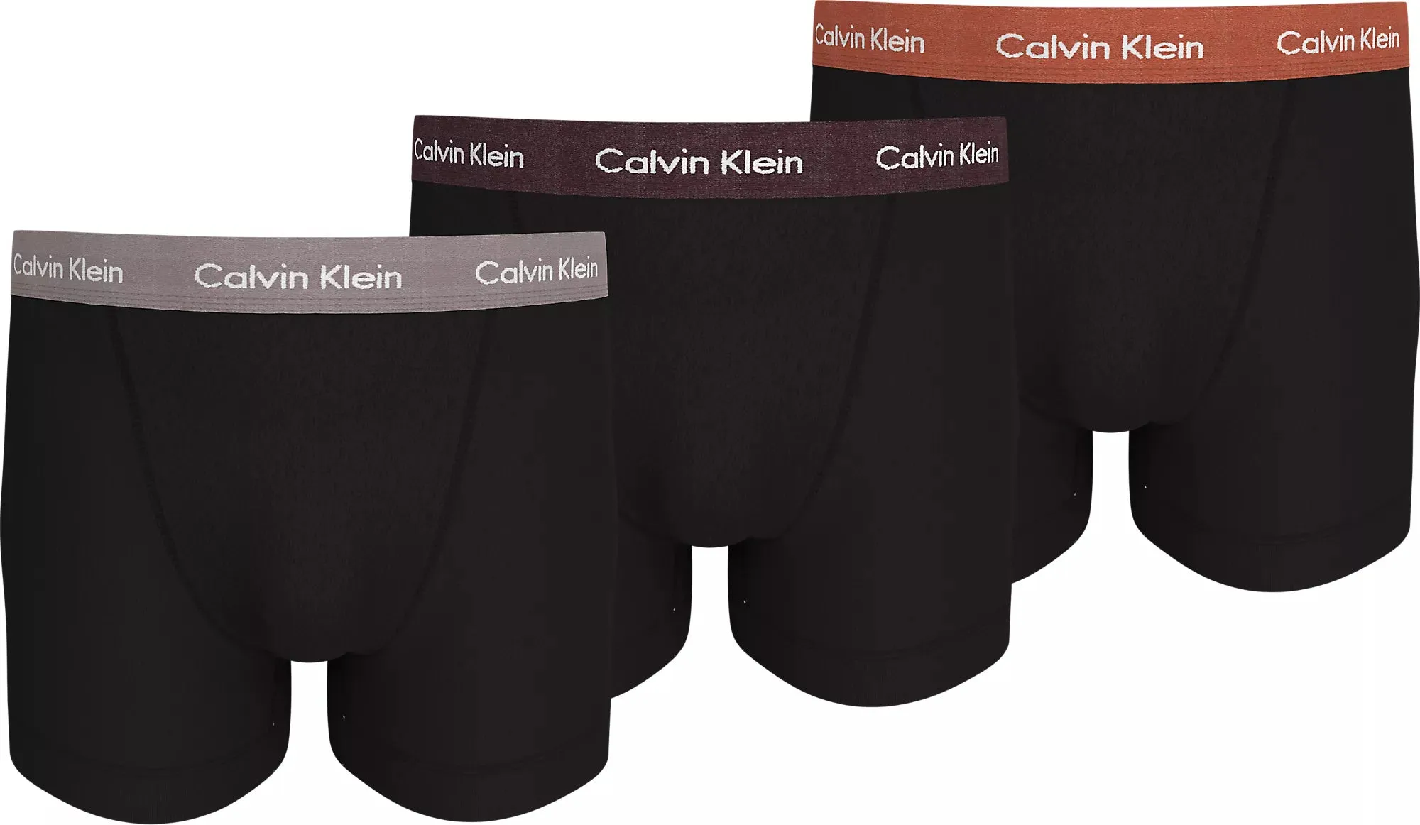Calvin Klein COTTON STRETCH Mens 3 Pack Trunks Multicoloured sold by Shuperb