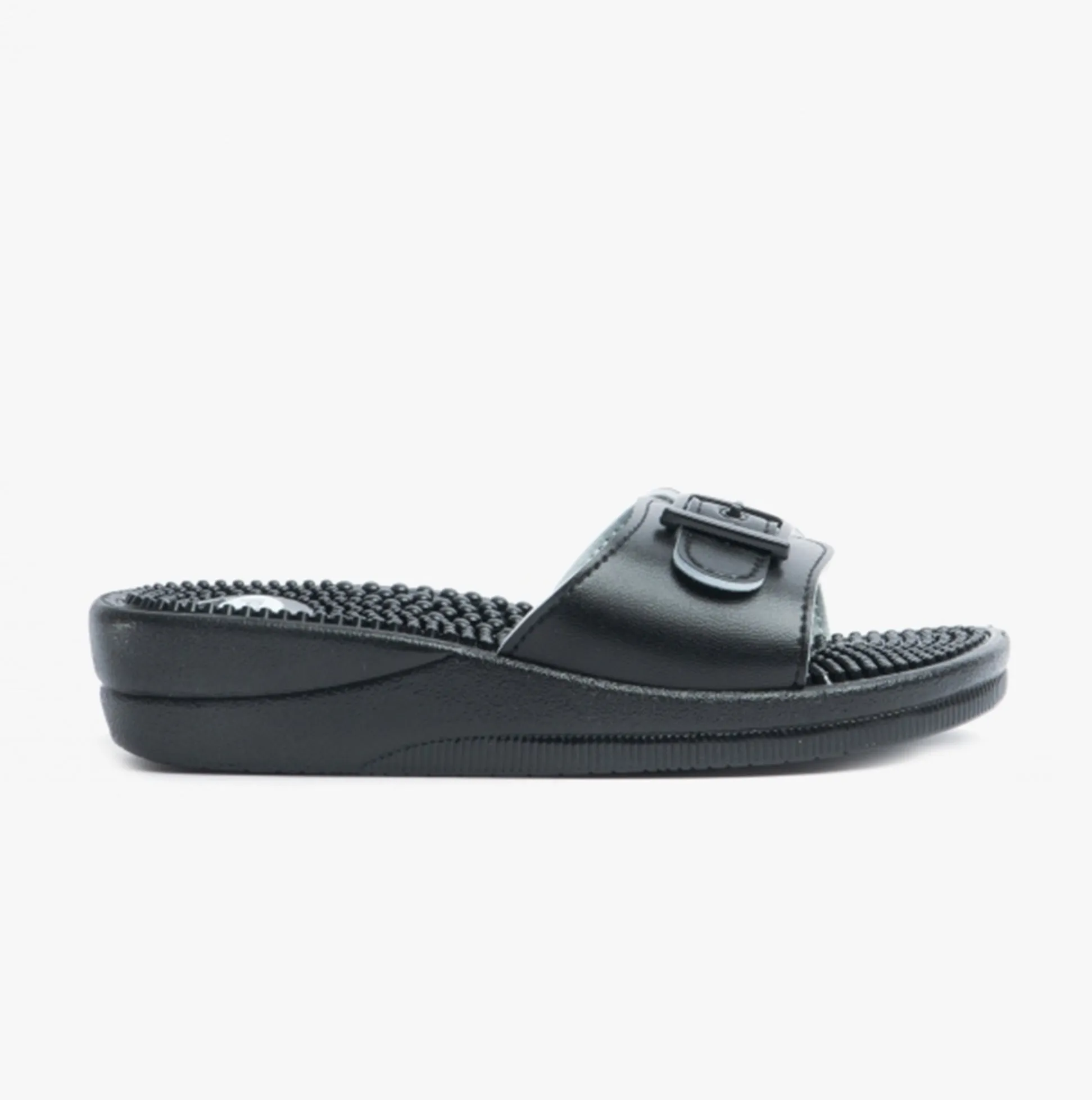 NEW MASSAGE Ladies Mule Sandals Black sold by Shuperb