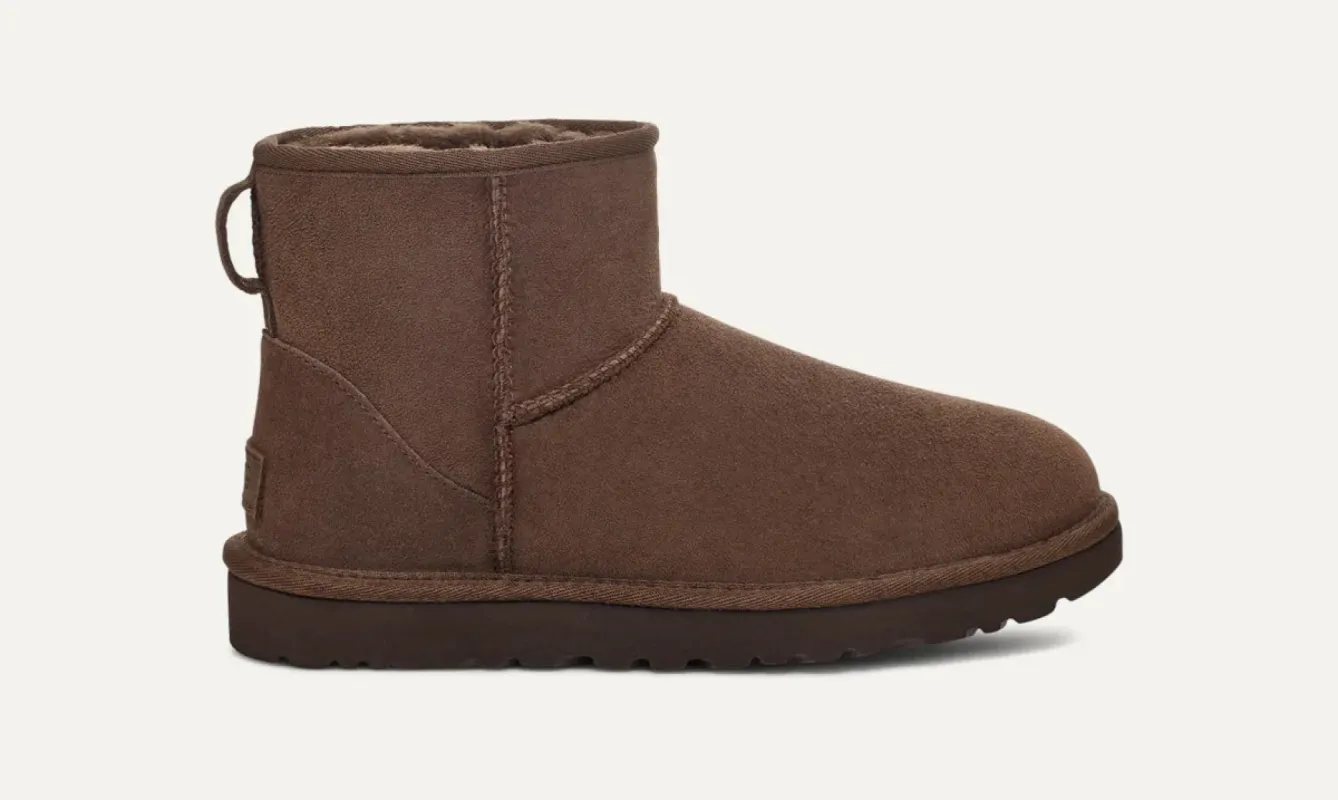 UGG CLASSIC MINI II Womens Ankle Boots Burnt Cedar sold by Shuperb