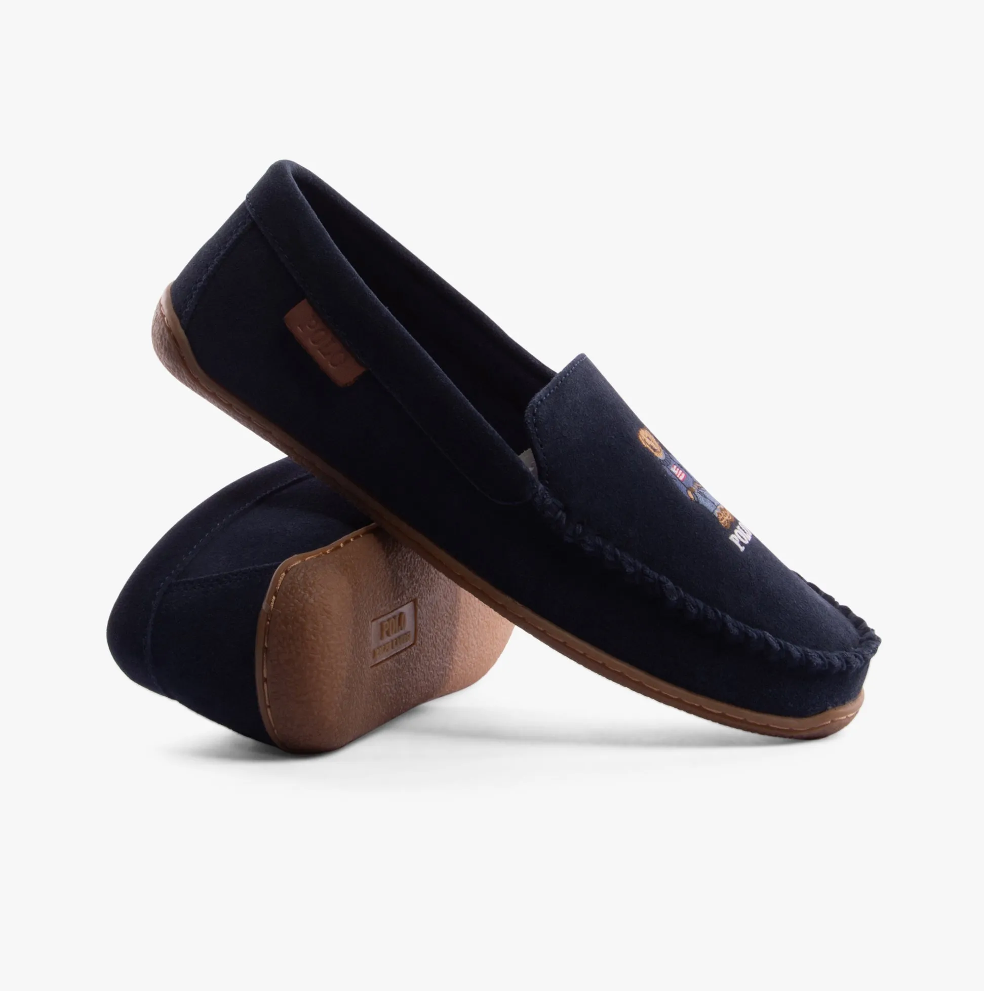 Polo Ralph Lauren BRENAN BEAR Mens Moccasin Slippers Navy Suede sold by Shuperb product image thumbnail 4
