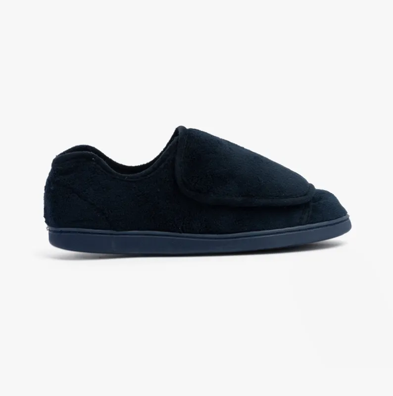 Dr Keller VELVIT Mens Slippers Navy sold by Shuperb