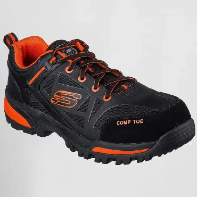 Skechers Work 200188EC GATLON Mens Safety Trainers Black/Orange sold by Shuperb