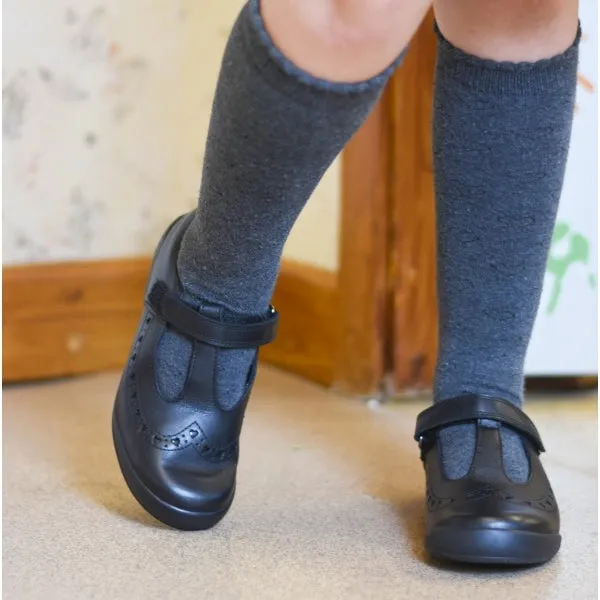 Start-Rite LEAP FROG Girls Leather T-Bar School Shoes Black sold by Shuperb