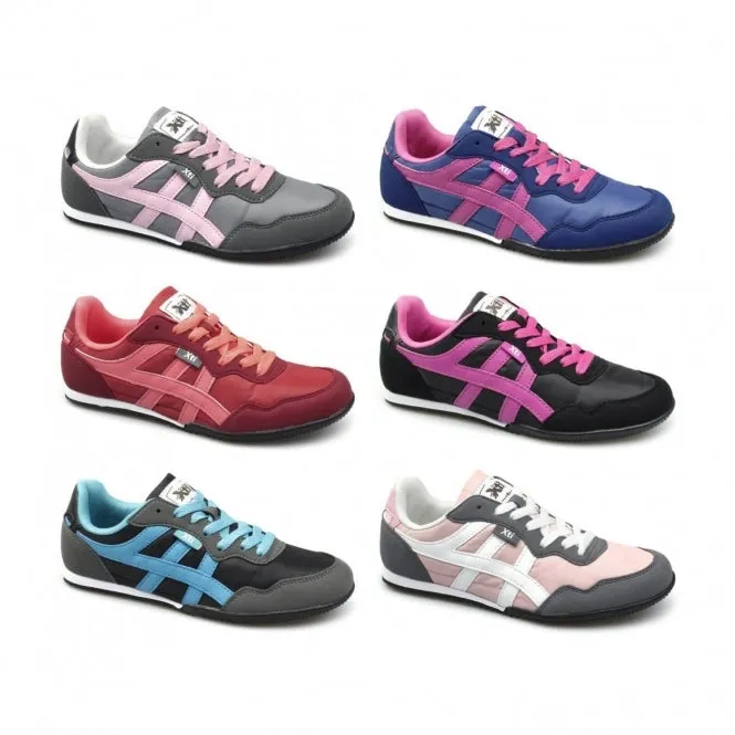 CASEY Womens Nylon/Faux Suede Running Trainers Black/Fuchsia sold by Shuperb product image thumbnail 3