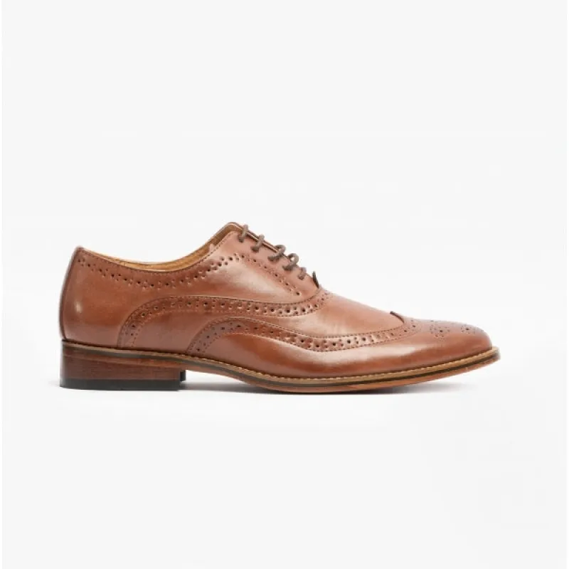Goor MASON Mens Wingtip Brogues Brown made by Shuperb