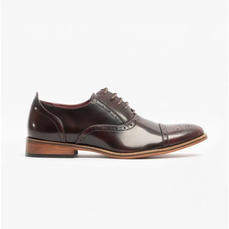 Goor FRANCIS Mens Oxford Lace Up Shoes Oxblood sold by Shuperb