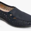 Boulevard MARSHA Womens Cut-Out Slip-On Shoes Navy Blue sold by Shuperb