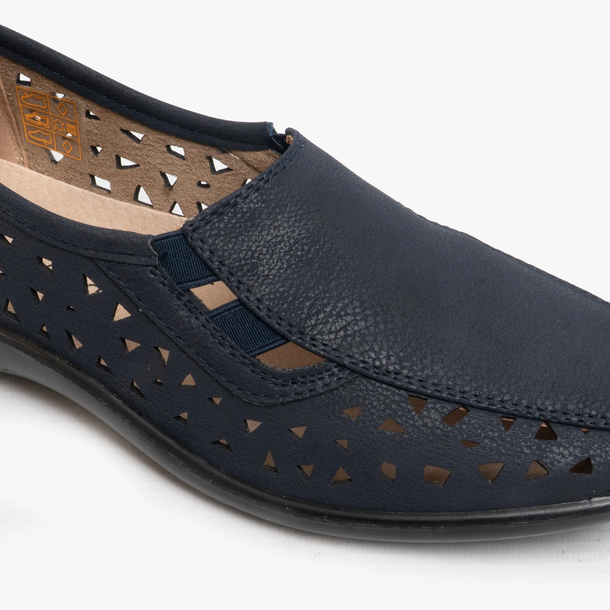 Boulevard MARSHA Womens Cut-Out Slip-On Shoes Navy Blue sold by Shuperb product image thumbnail 3