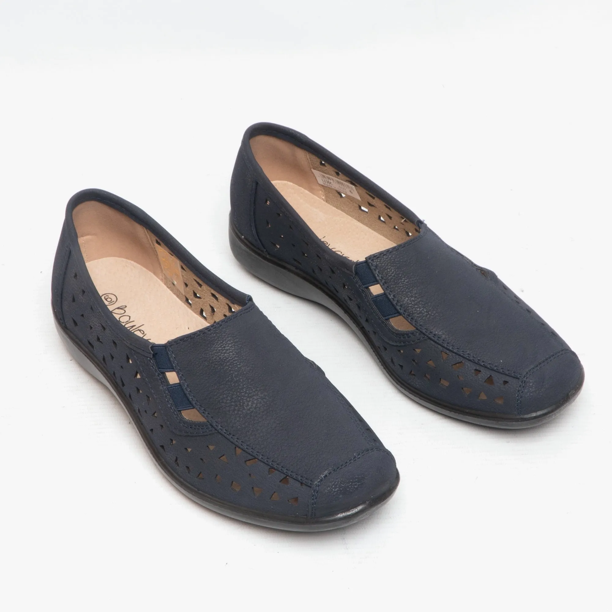 Boulevard MARSHA Womens Cut-Out Slip-On Shoes Navy Blue sold by Shuperb product image thumbnail 2