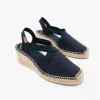 TER Ladies Wedge Espadrille Sandals Navy sold by Shuperb