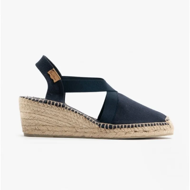 TER Ladies Wedge Espadrille Sandals Navy sold by Shuperb