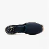 TER Ladies Wedge Espadrille Sandals Navy sold by Shuperb