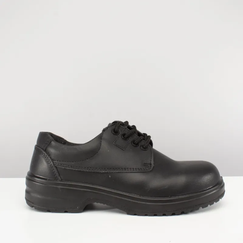 FS121C Ladies Leather Safety Shoes Black sold by Shuperb