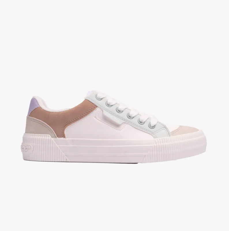 CHEERY COLOUR-BLOCK SPORTY Womens Trainers White Combo sold by Shuperb