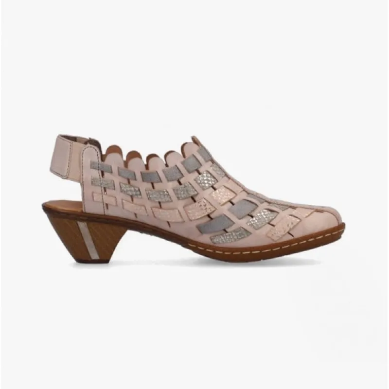 Rieker 46778-64 Womens Slingback Shoes Beige Multi sold by Shuperb