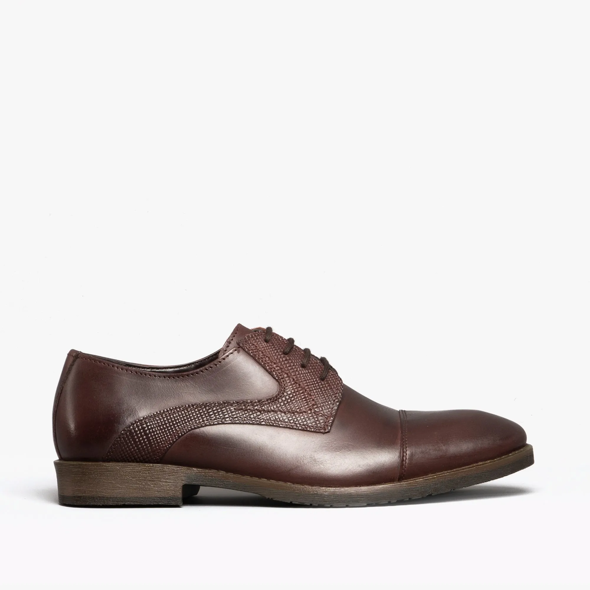 Hush Puppies DERBY Mens Leather Plain Toe Shoes Brown sold by Shuperb