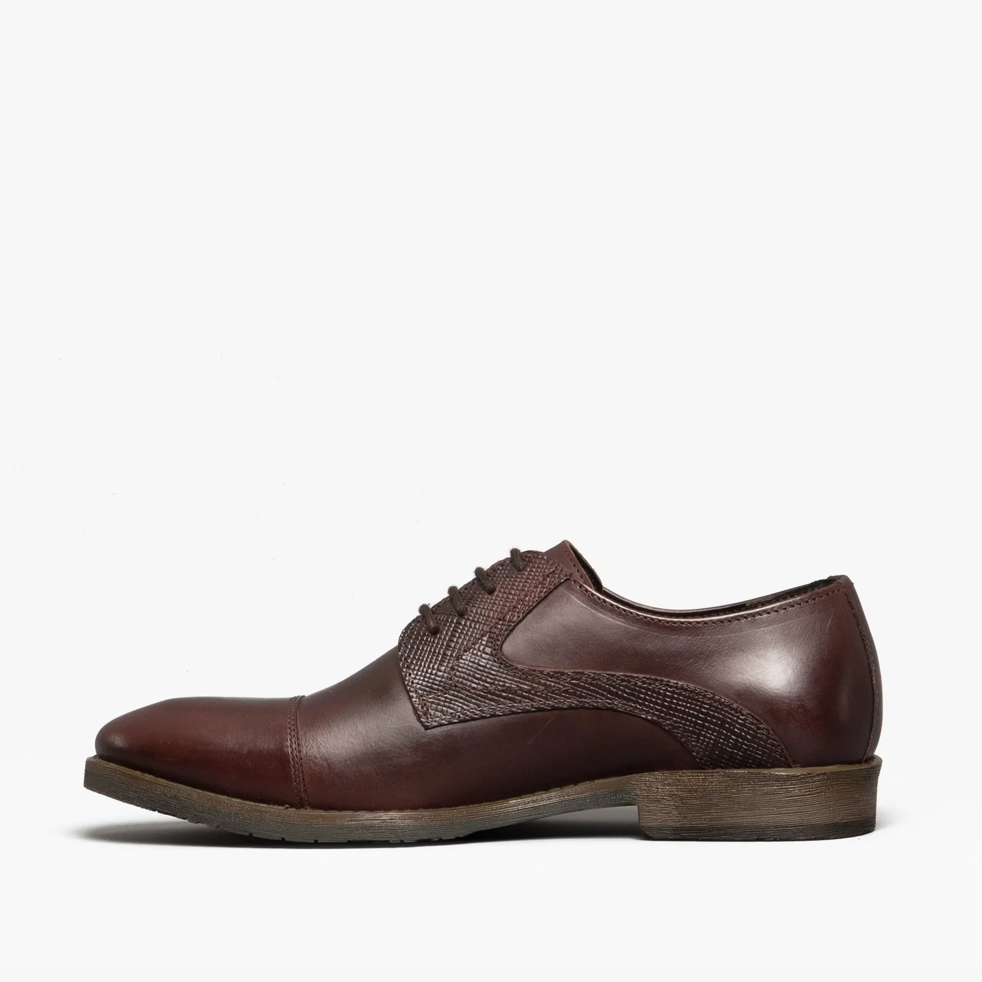 Hush Puppies DERBY Mens Leather Plain Toe Shoes Brown sold by Shuperb product image thumbnail 4