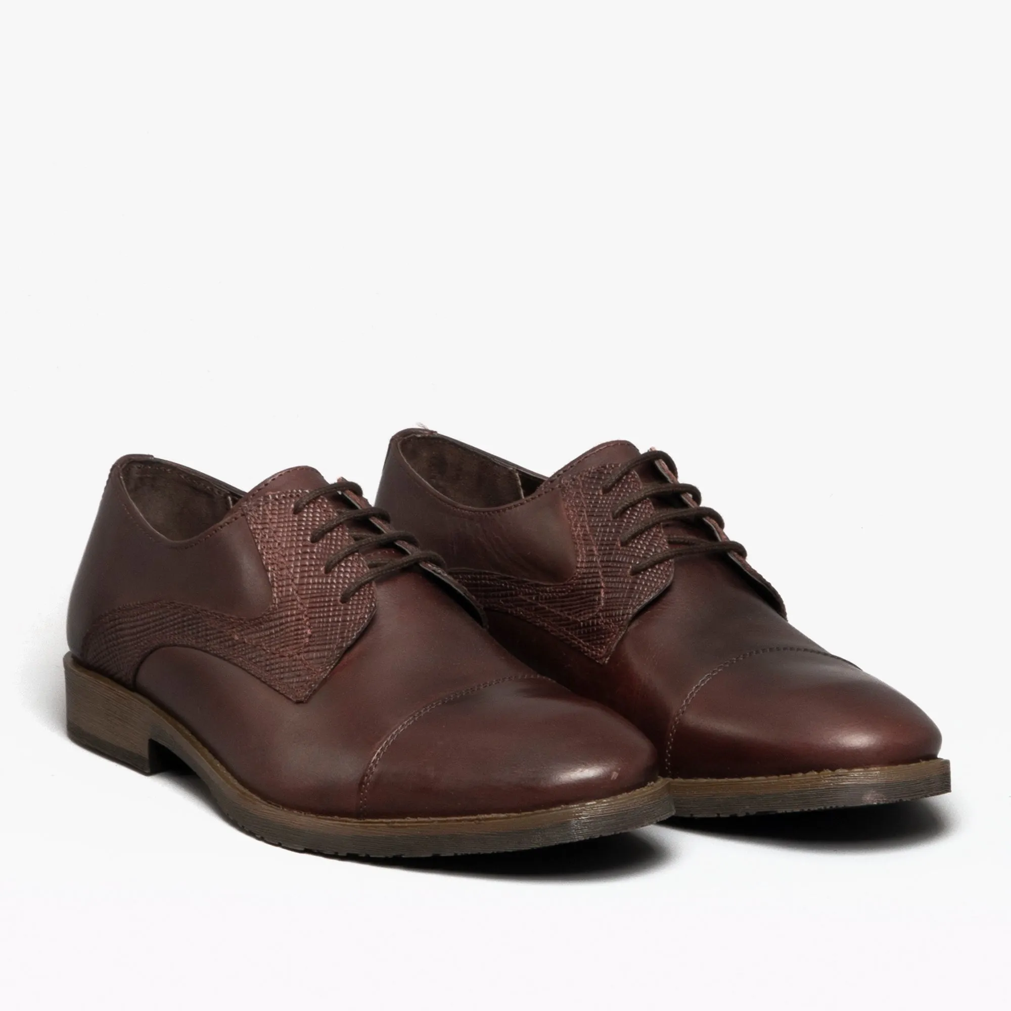 Hush Puppies DERBY Mens Leather Plain Toe Shoes Brown sold by Shuperb product image thumbnail 2